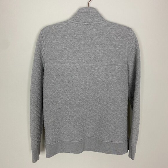 Patagonia Cotton Quilt Snap-T Pullover Drifter Gray with Dark Ruby Womens Small - Picture 5 of 6